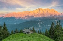 Alpenglühen am Wettersteingebirge
