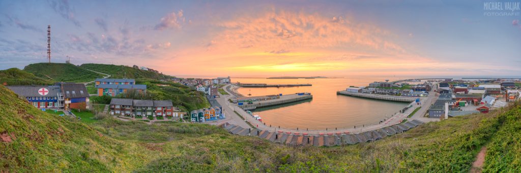 Helgoland Panorama bei Sonnenaufgang