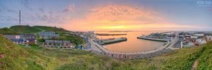 Helgoland Panorama bei Sonnenaufgang