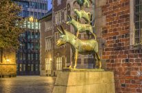 Abendstimmung bei den Bremer Stadtmusikanten