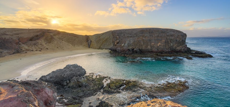 Morgens am Playa de Papagayo auf Lanzarote