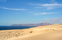 Blick über die Dünen bei Jandía auf Fuerteventura