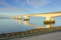 Zeelandbrücke im Licht des frühen Abends