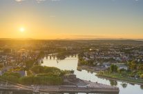 Koblenz – Deutsches Eck im Abendlicht