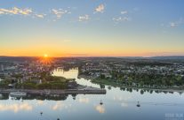 Koblenz – Letzte Sonnenstrahlen am Deutschen Eck